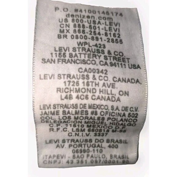 Levi's Denim Jeans Denizen Womens Size 4 Blue Capri Dark Wash Stretch Mid Rise - Picture 11 of 14